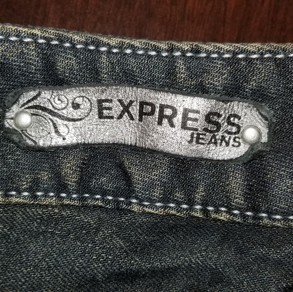 Express Dark Wash Boot Cut Jeans 10s - Picture 3 of 3